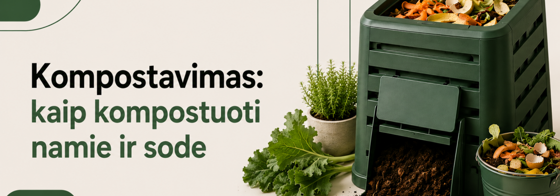 Kompostavimas: kaip kompostuoti namie ir sode