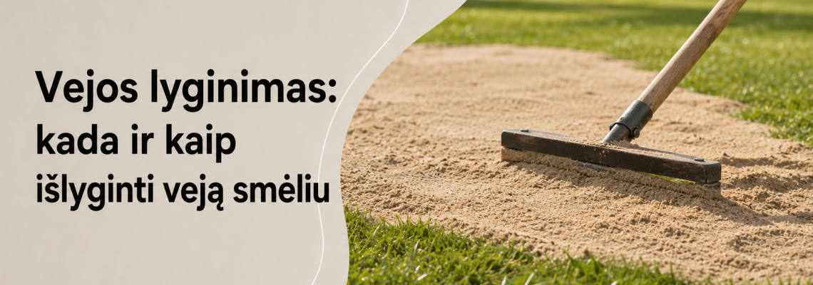 Vejos lyginimas: kada ir kaip išlyginti veją smėliu