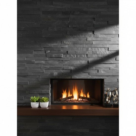 Akmens panelė „Black Matt“ 15×60 cm (1 pak. = 0,9 m²) 1m²-32.22€
