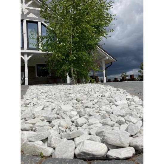 Baltas kvarcitas 15/30mm 1000kg