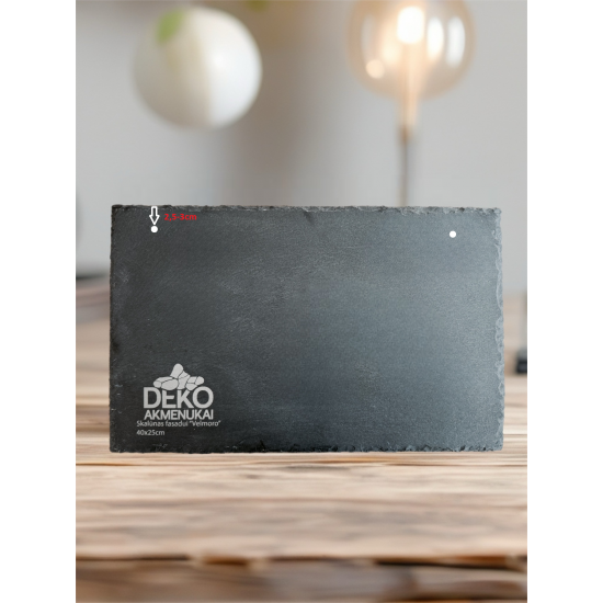 Skalūnas fasadui "Velmoro" 40x25 cm. Su skylutėm tvirtinimui Vnt Skalūnas fasadui "Velmoro" 40x25 cm. Su skylutėm tvirtinimui Vnt