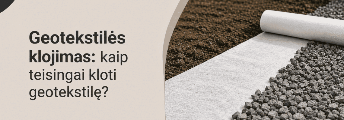 Geotekstilės klojimas: kaip teisingai kloti geotekstilę?